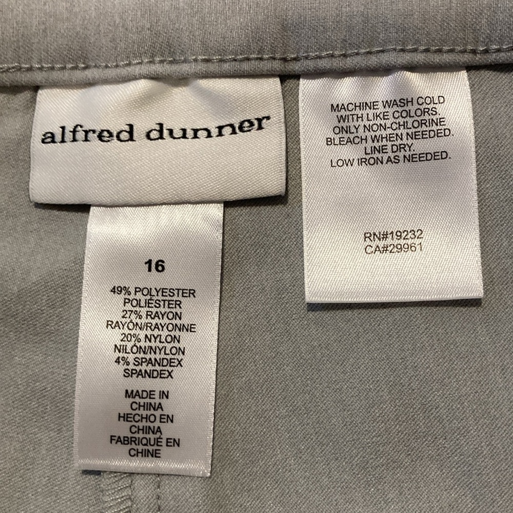 New Alfred Dunner allure pants grey 16 - Picture 9 of 11